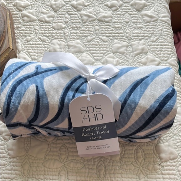 SDS for HD Blue Peshtemal Luxurious Beach Towel - Picture 1 of 6